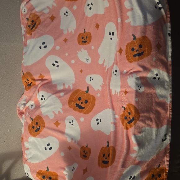 HALLOWEEN PUMPKIN AND GHOST THROW BLANKET YISUMEI - Picture 1 of 2